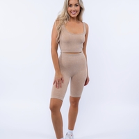 Capri Ribbed Shorts 7'' Inseam