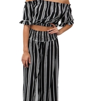 Off Shoulder Striped Top