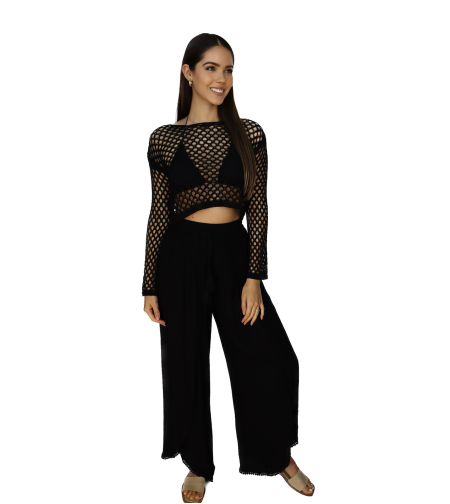 Long Sleeve Mesh Top