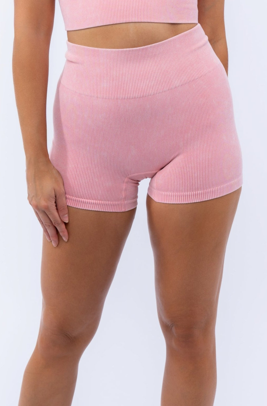 Ribbed Booty Shorts 3'' Inseam