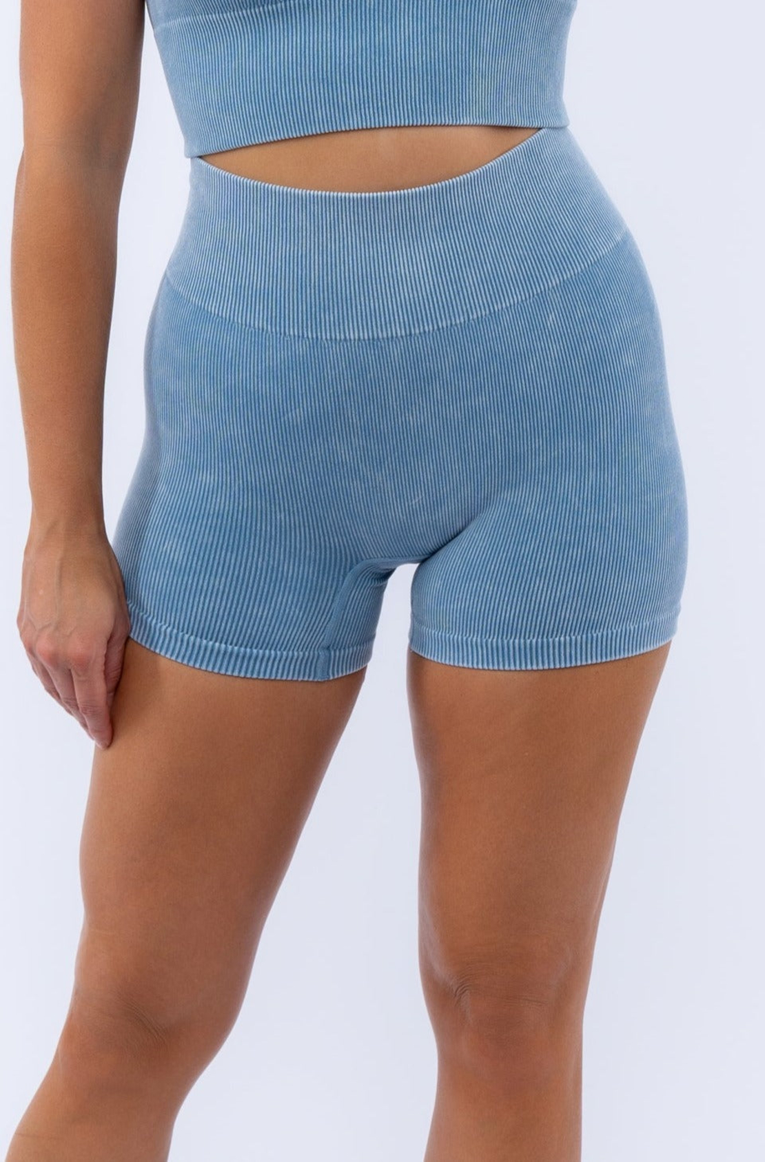 Ribbed Booty Shorts 3'' Inseam