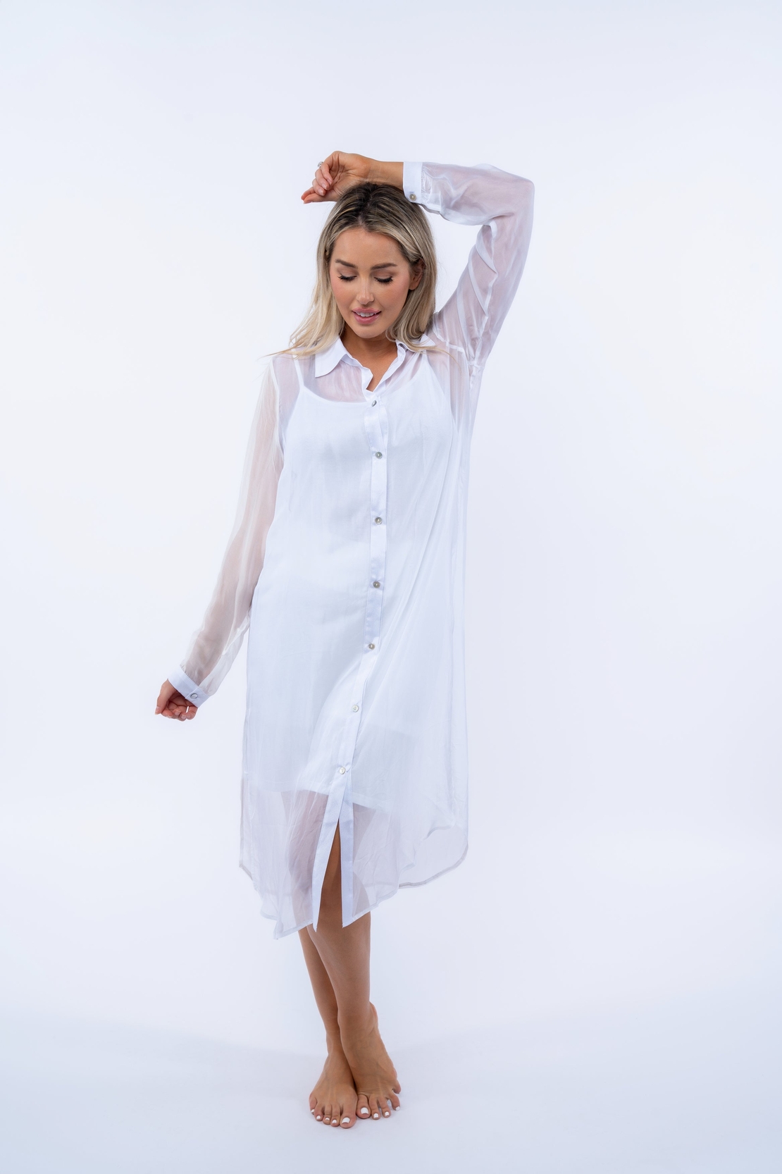 Silky Button Down Dress