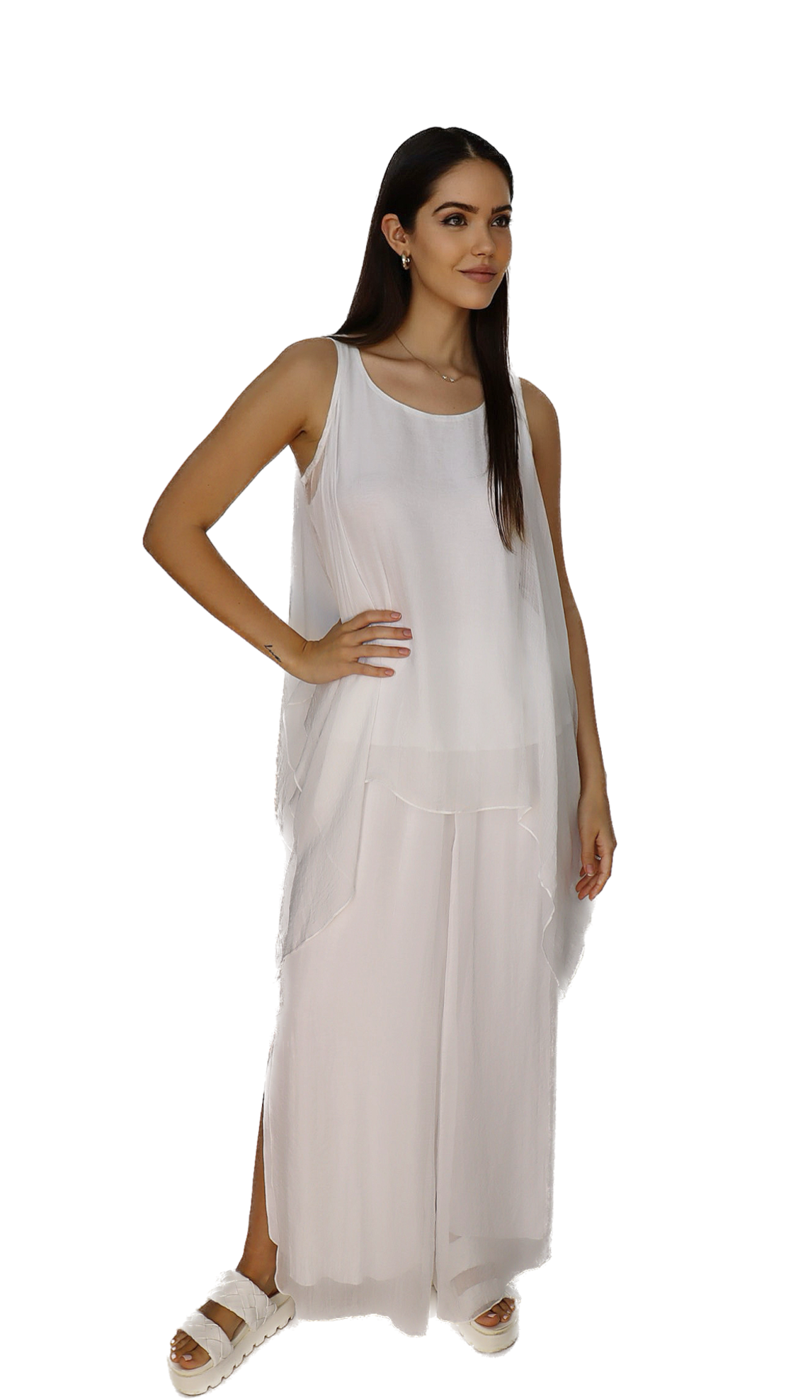 Silky Sleeveless Blouse