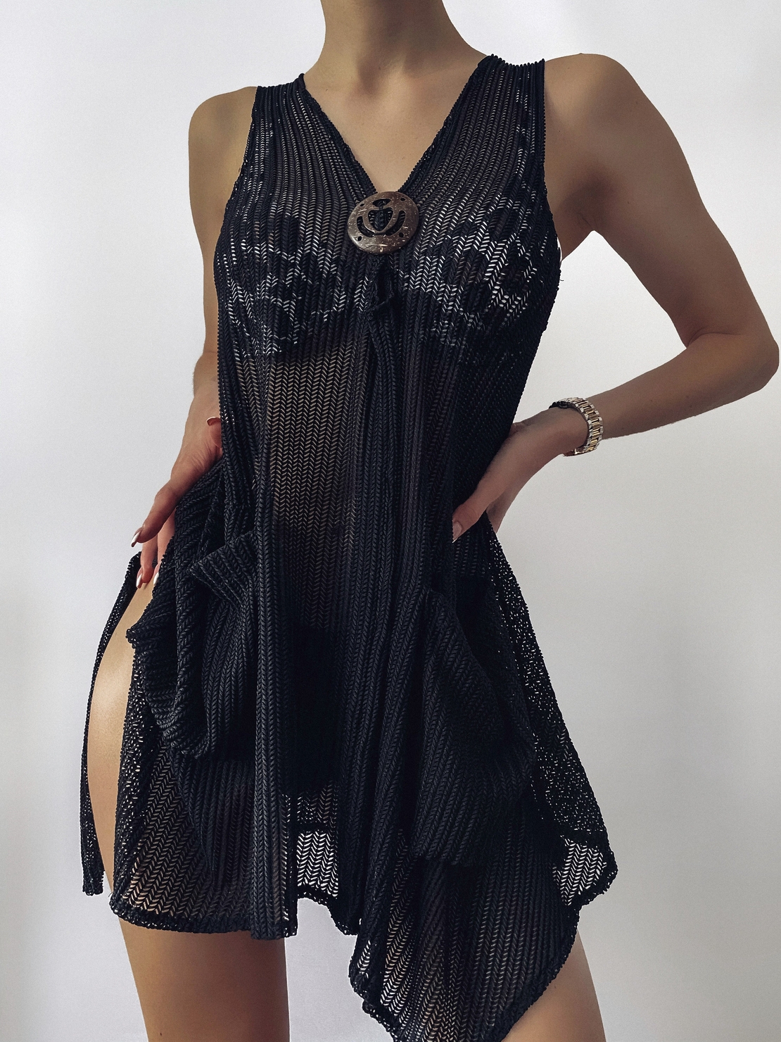 Slither Away Solid Color Dress_2