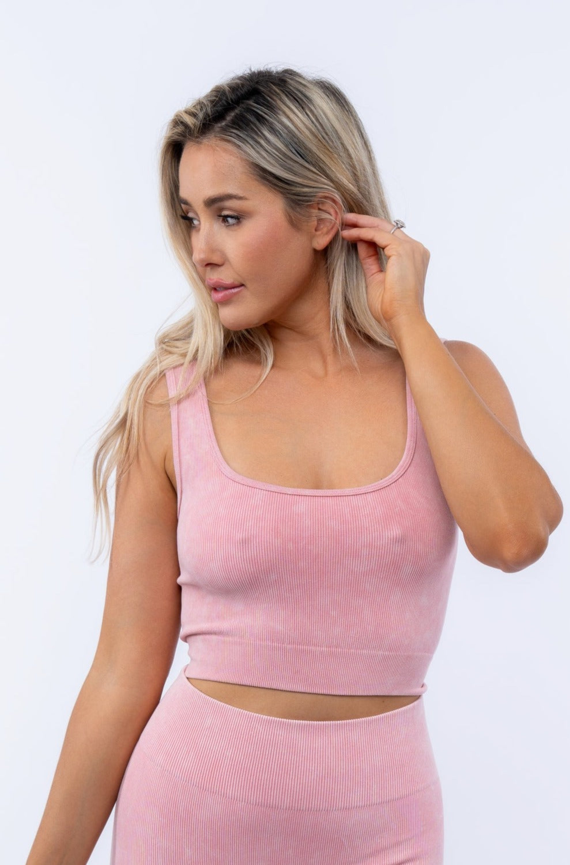 Rib Tank With Square Neck