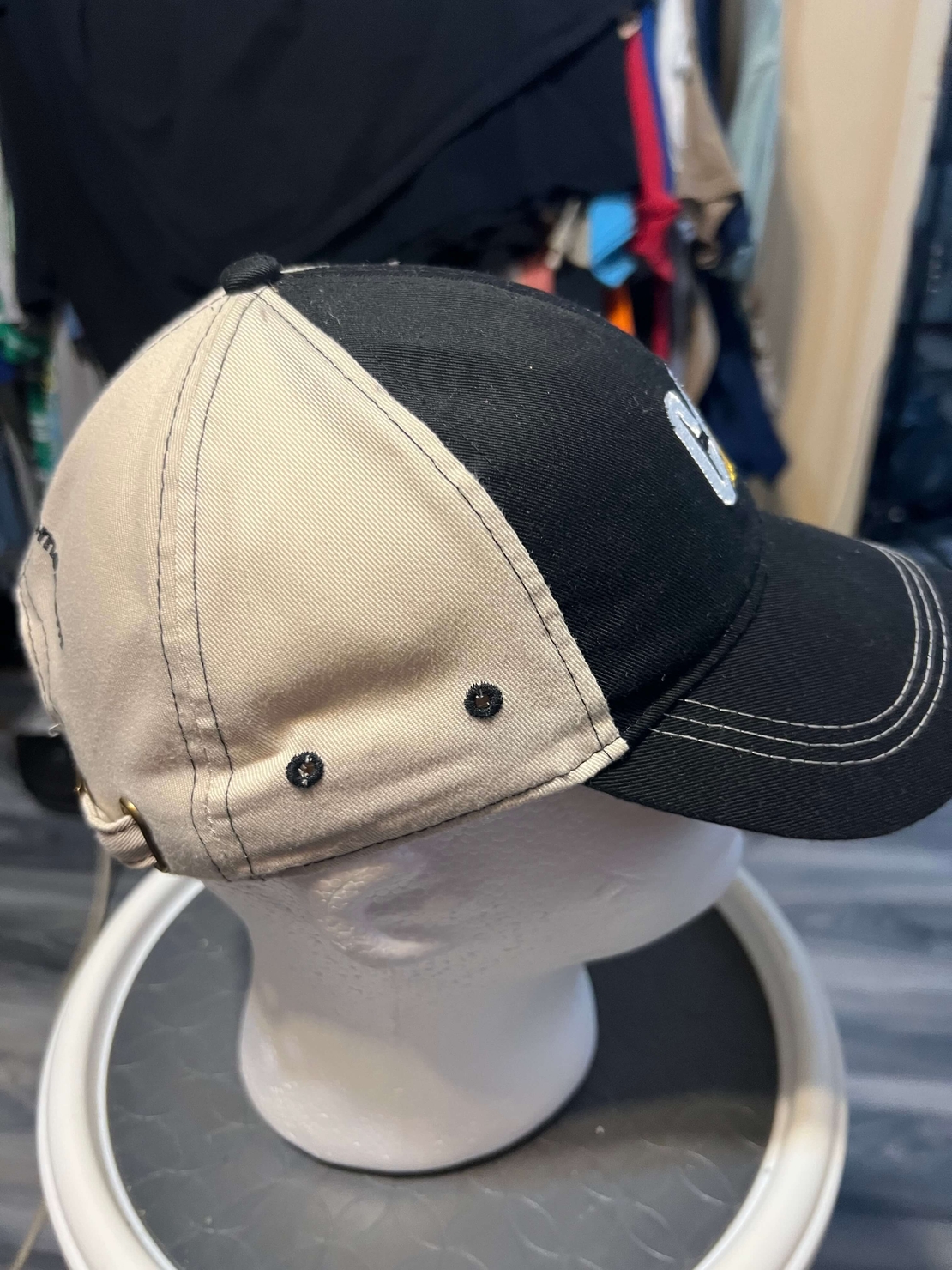CAT Black and White Adjustable Hat