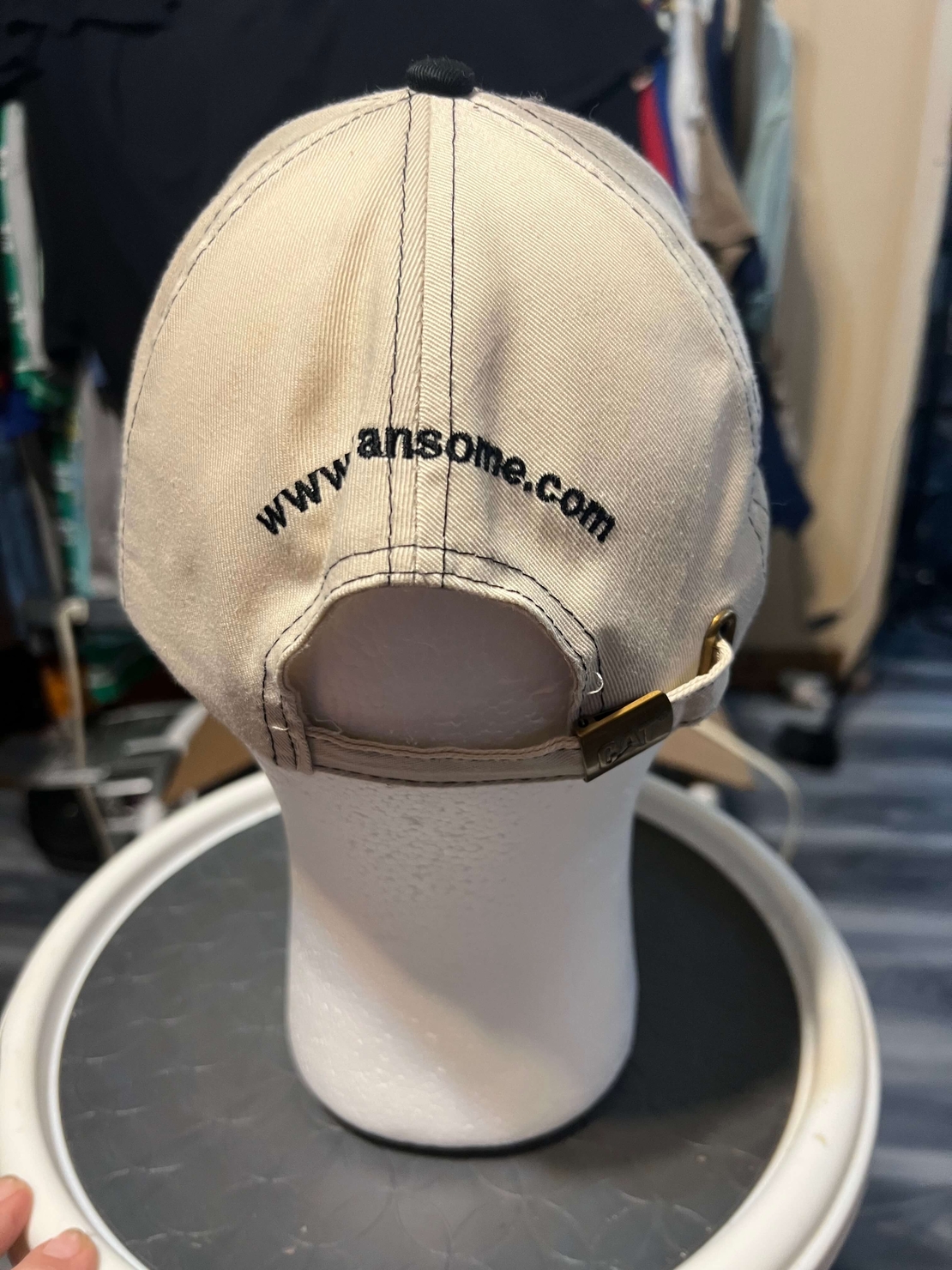 CAT Black and White Adjustable Hat