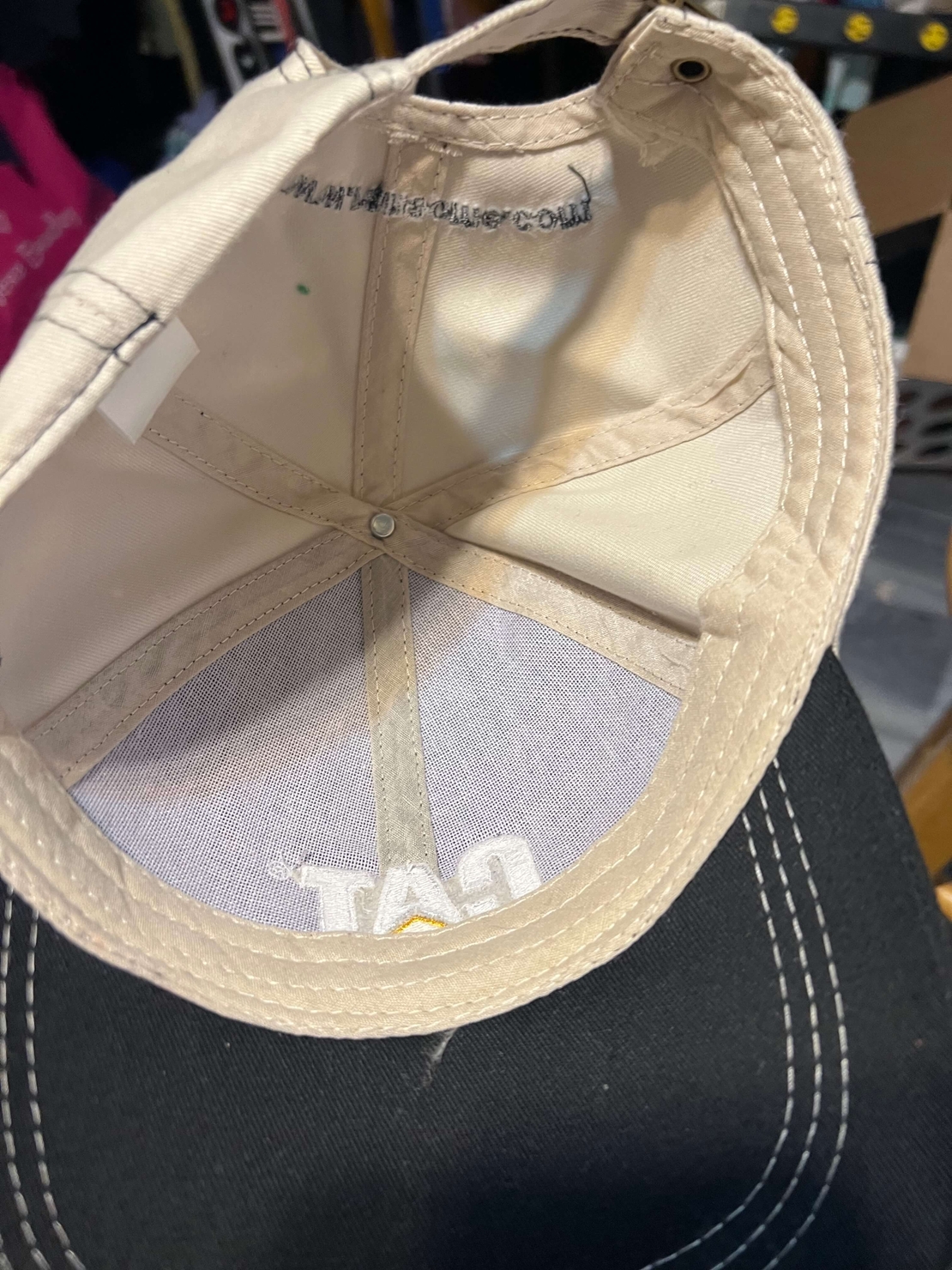 CAT Black and White Adjustable Hat